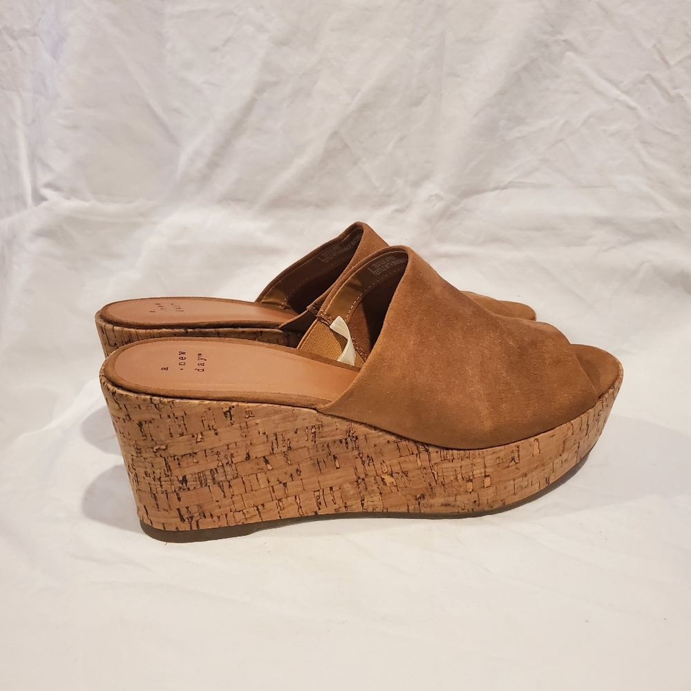 A New Day platform slide boho vintage women's size 9